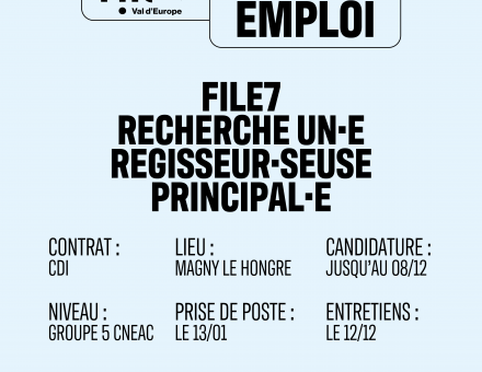 ​File7 est à la recherche d'un.e régisseur.seuse principal.e !